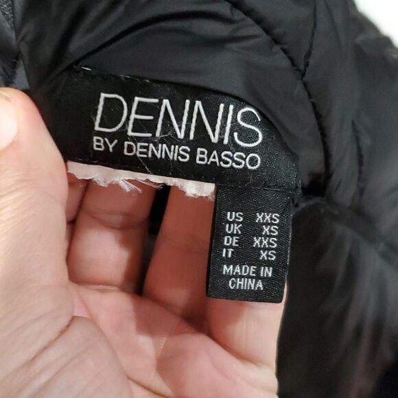 Reversible Dennis Basso Coat - Black Puffer & Faux Fur Leapord Print Size XXS - Picture 16 of 16